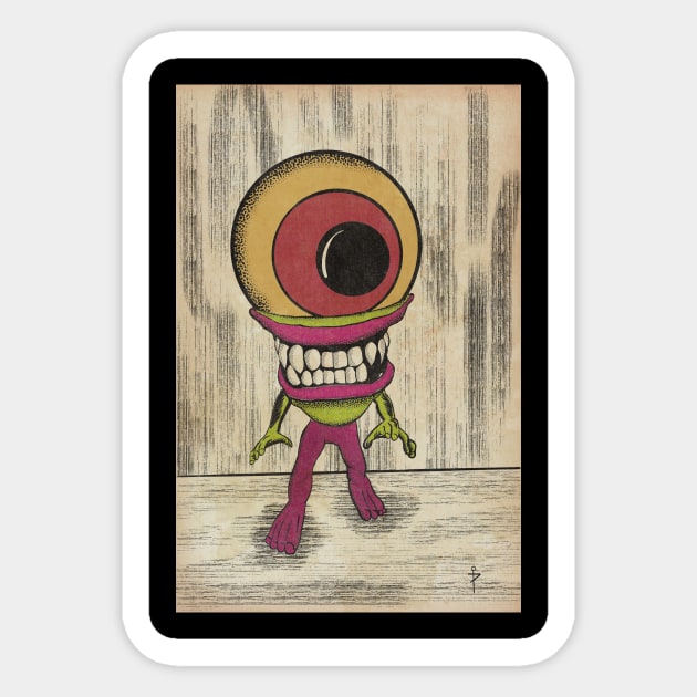 Freaky Eye Sticker by IcarusPoe